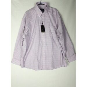 NWT Forsyth of Canada Shirt Mens 18.5 34/35 Button Down Non Iron Plaid Casual